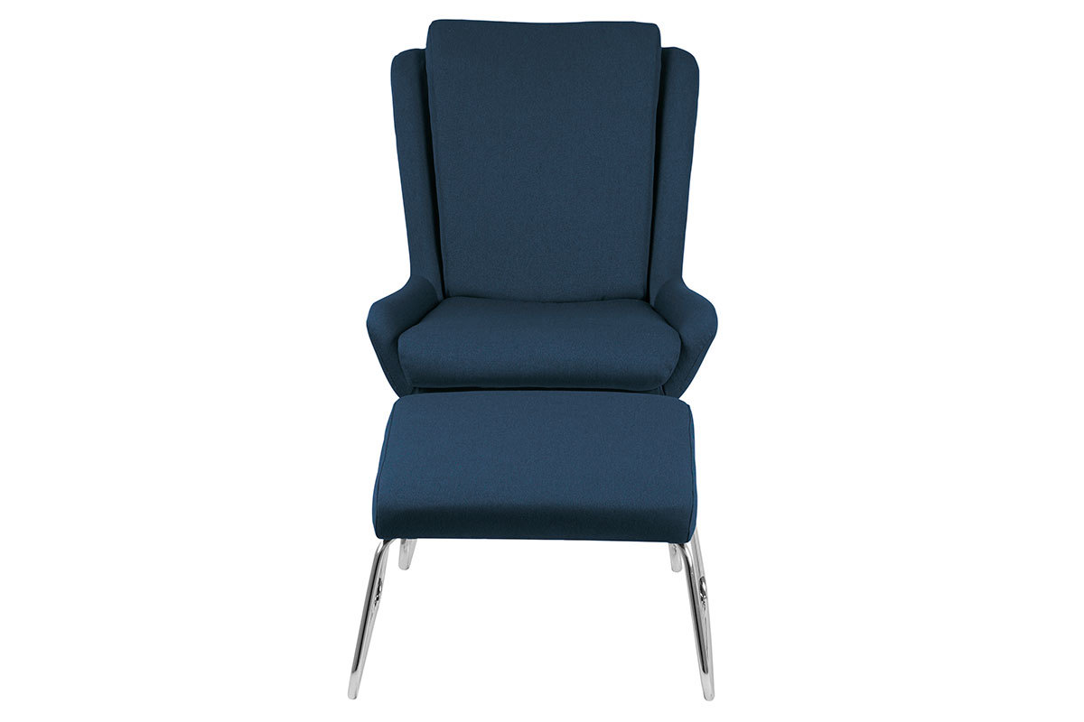 Silln relax diseo con reposapis azul HARPER