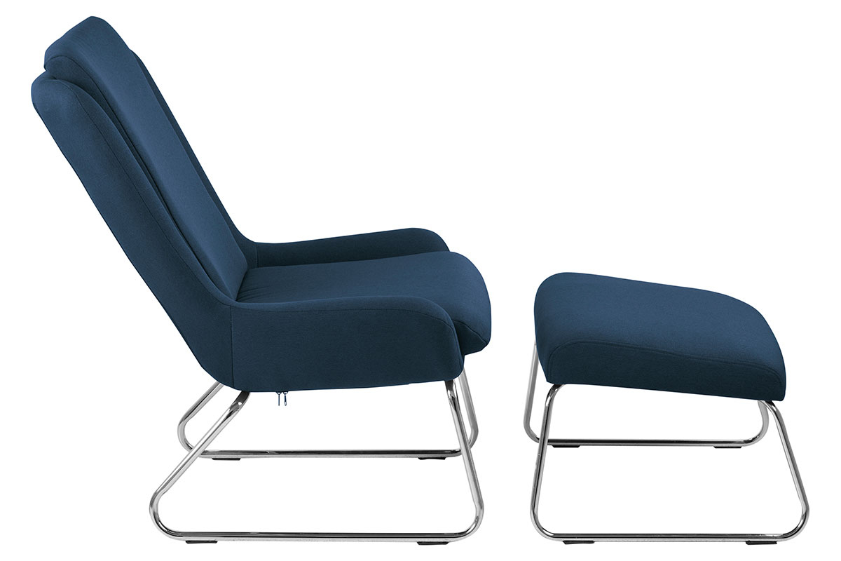Silln relax diseo con reposapis azul HARPER