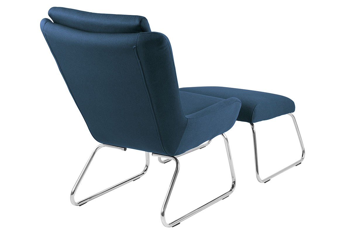 Silln relax diseo con reposapis azul HARPER