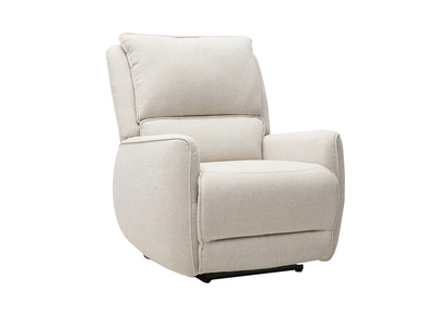 Sill&oacute;n relax el&eacute;ctrico de tela efecto terciopelo texturizado beige RACHEL