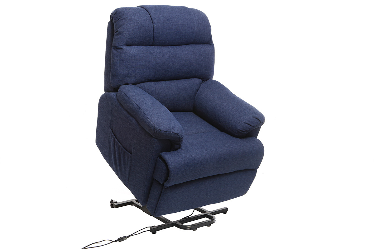 Silln Relax elctrico elevador tejido azul oscuro PHOEBE