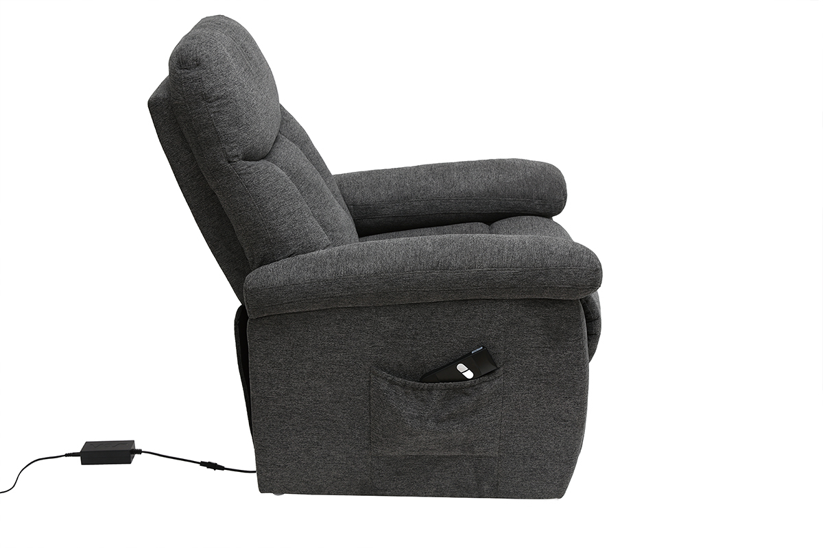 Silln relax elctrico inclinable en tejido gris MOVIE