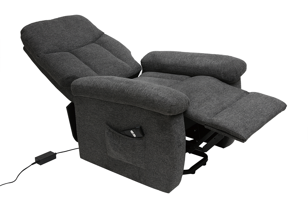 Silln relax elctrico inclinable en tejido gris MOVIE