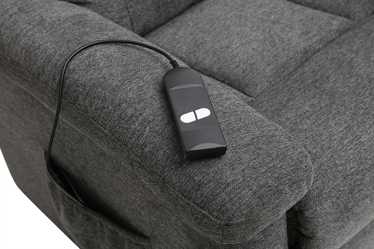 Silln relax elctrico inclinable en tejido gris MOVIE