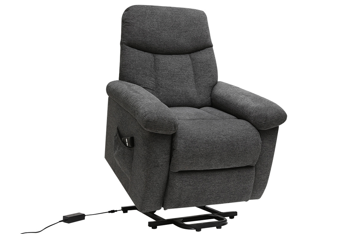 Silln relax elctrico inclinable en tejido gris MOVIE