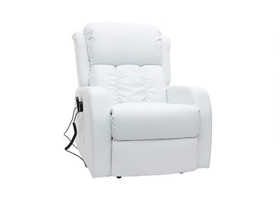 Sillón Relax eléctrico masajeador blanco GALLER - Sillón Relax eléctrico masajeador blanco GALLER