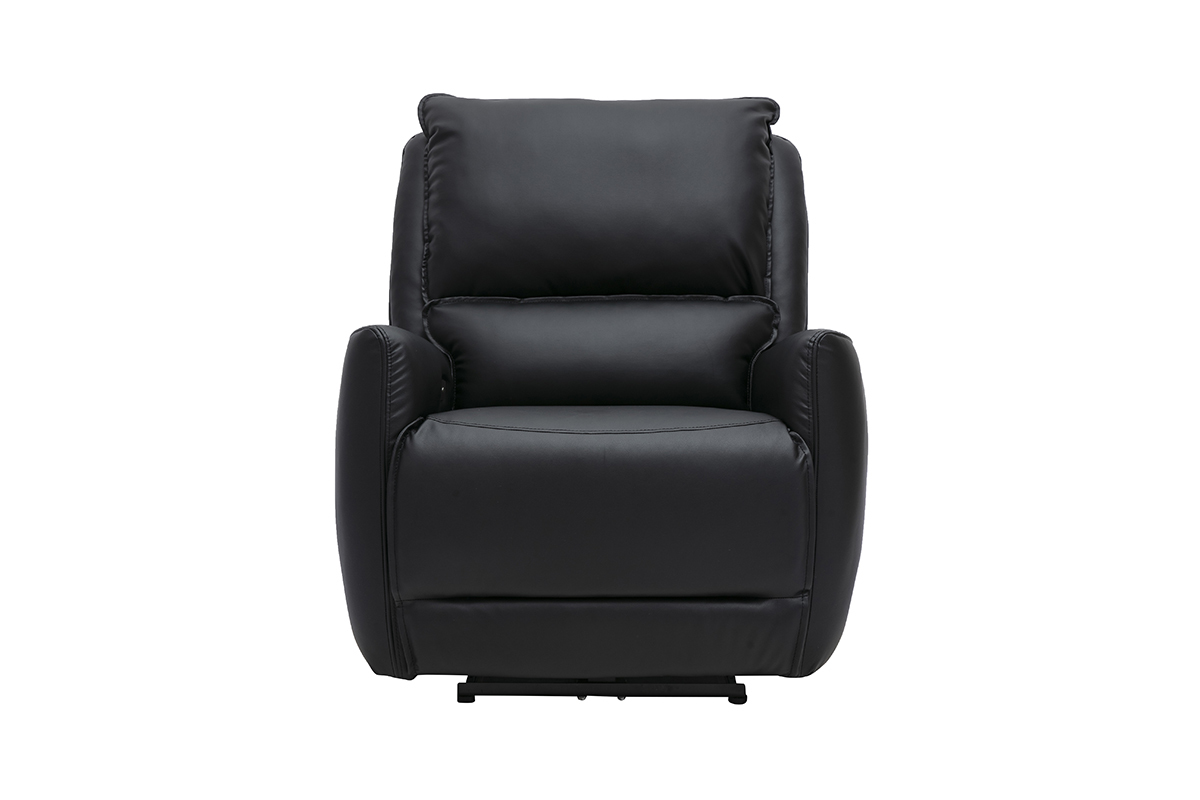 Sill�n relax el�ctrico negro RACHEL, vista frontal