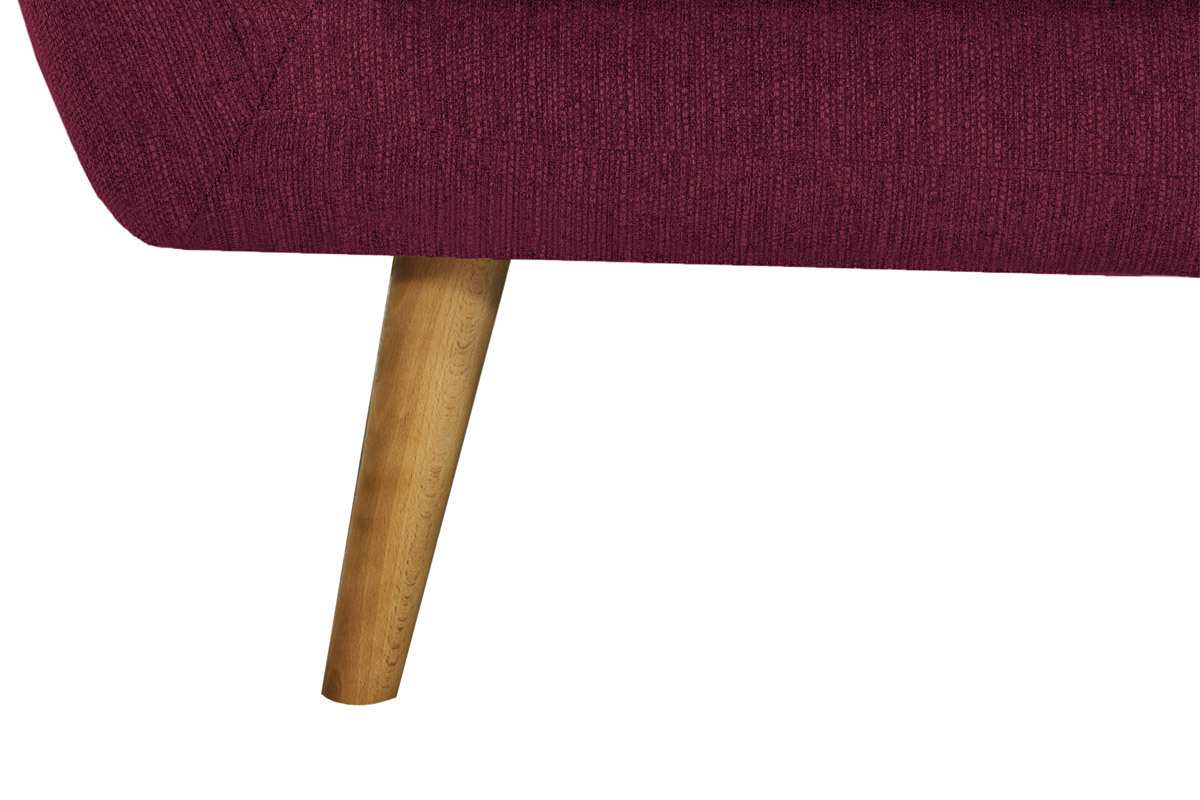Silln tejido ciruela patas madera clara OLAF