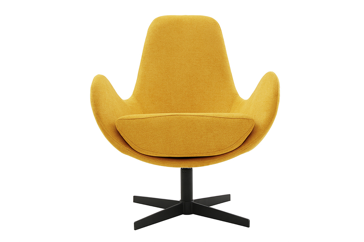 Silln terciopelo amarillo mostaza ANDY
