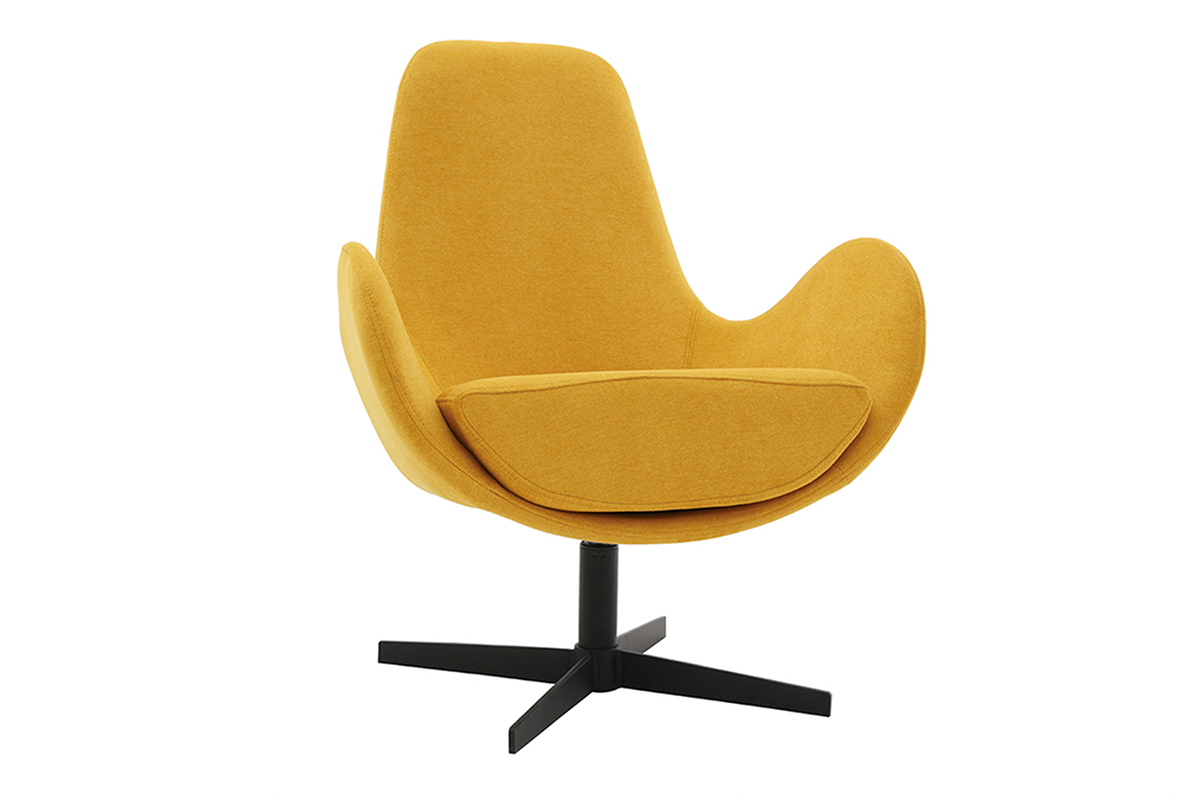 Silln terciopelo amarillo mostaza ANDY