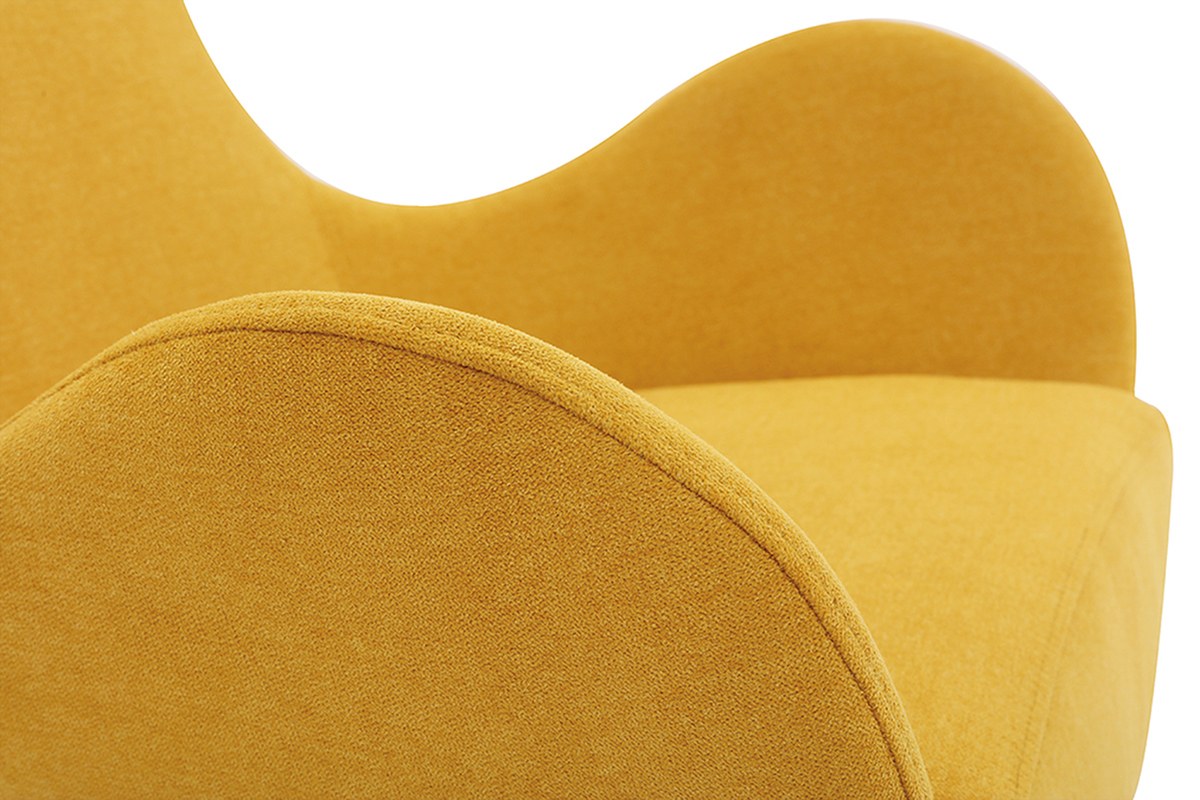 Silln terciopelo amarillo mostaza ANDY