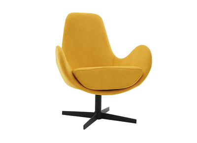 Sillón terciopelo amarillo mostaza ANDY