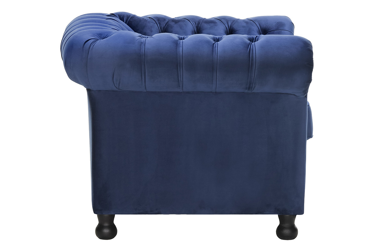 Silln terciopelo azul oscuro CHESTERFIELD