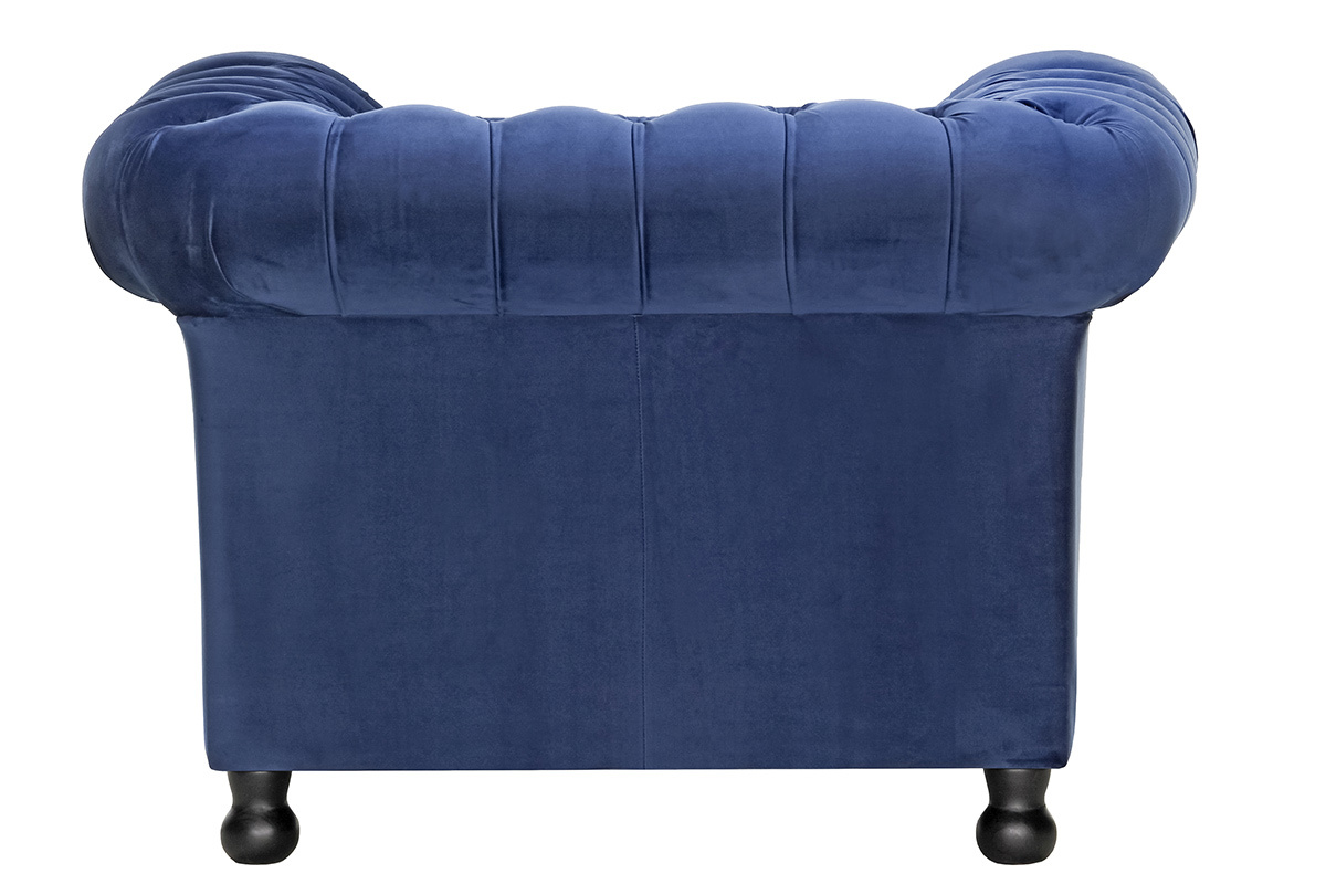 Silln terciopelo azul oscuro CHESTERFIELD