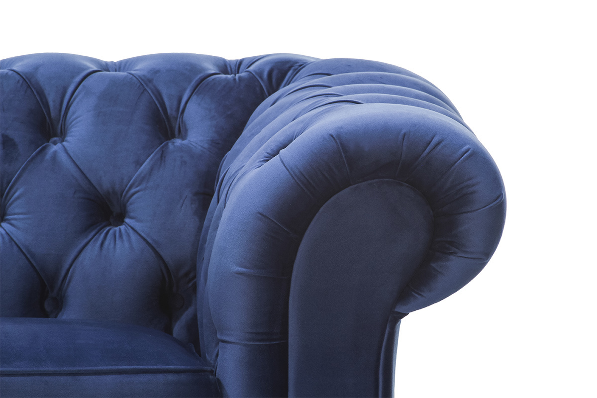 Silln terciopelo azul oscuro CHESTERFIELD