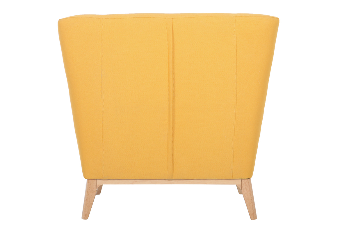 Silln vintage amarillo patas en madera MARKUS