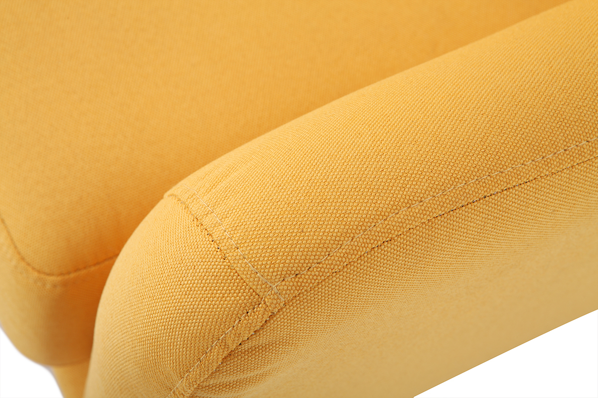 Silln vintage amarillo patas en madera MARKUS