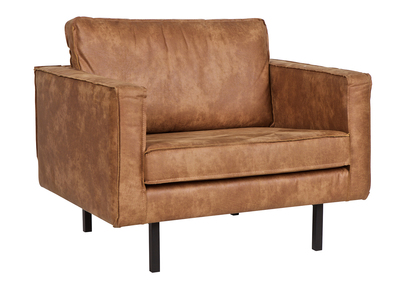 Sill&oacute;n vintage cuero camel ASPEN