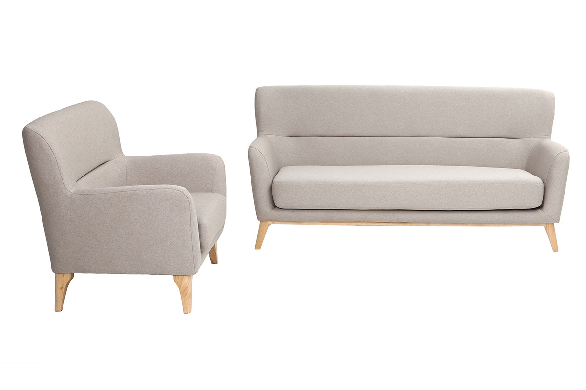 Silln vintage gris claro MARKUS