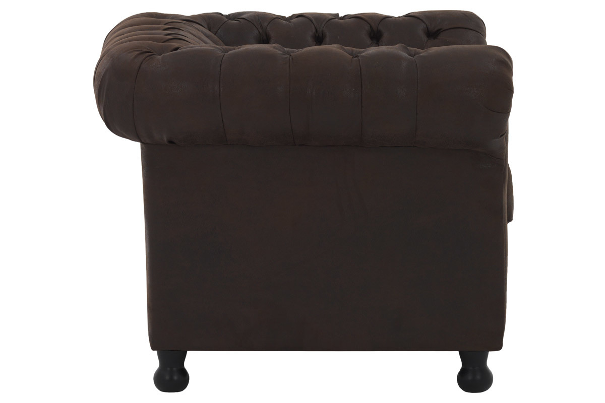 Silln vintage PU marrn CHESTERFIELD