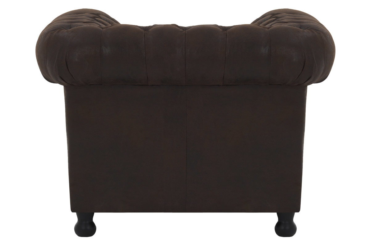 Silln vintage PU marrn CHESTERFIELD