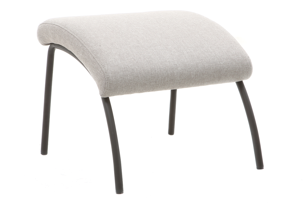 Sill�n y reposapi�s contempor�neo tejido gris ULYSSE