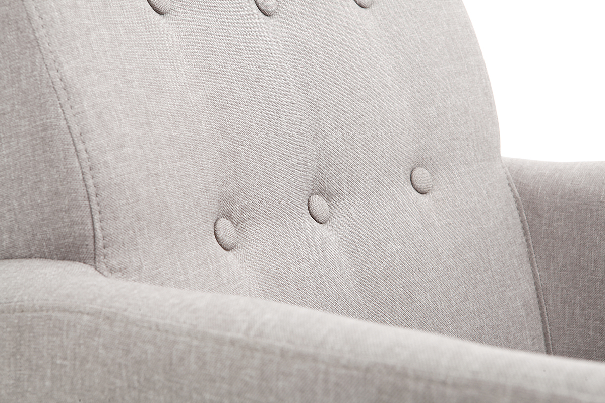 Sill�n y reposapi�s contempor�neo tejido gris ULYSSE