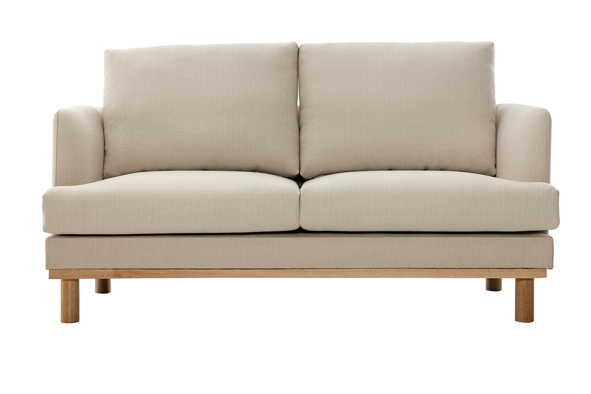 Sof 2plazas beige estilo nrdico HOBART