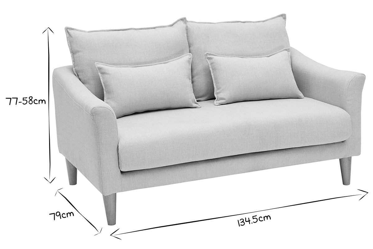 Sof 2 plazas beige KATE