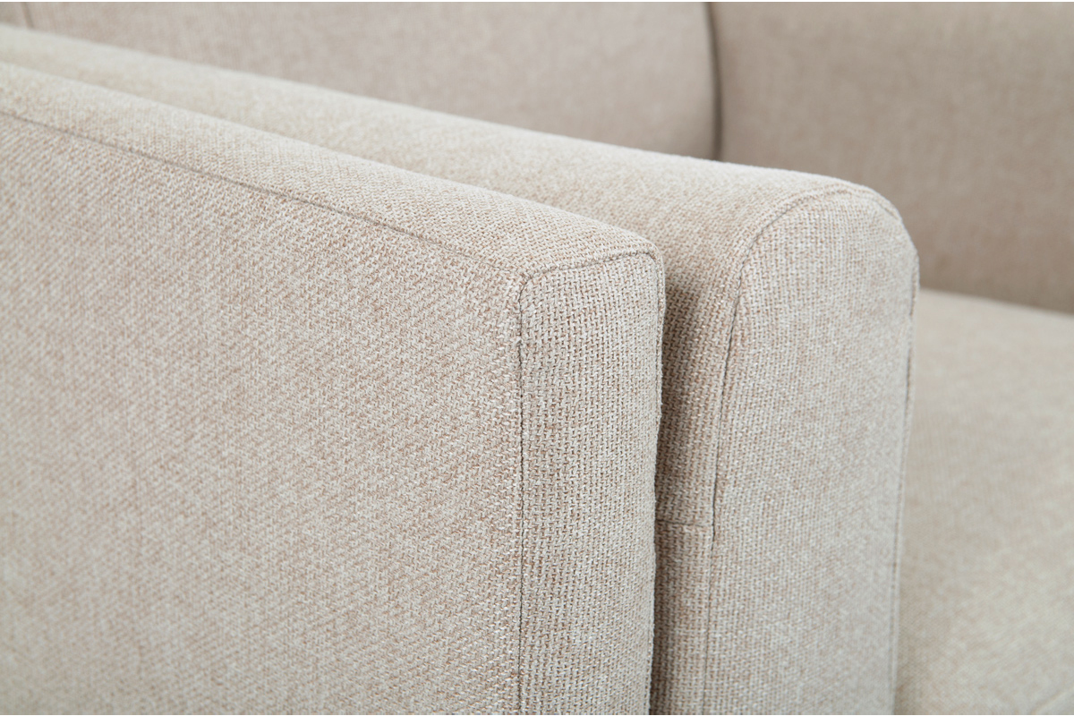 Sof 2plazas de tela beige capuchino jaspeado STING