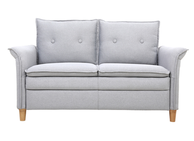 Sofá 2 plazas en tejido gris claro CLIFF