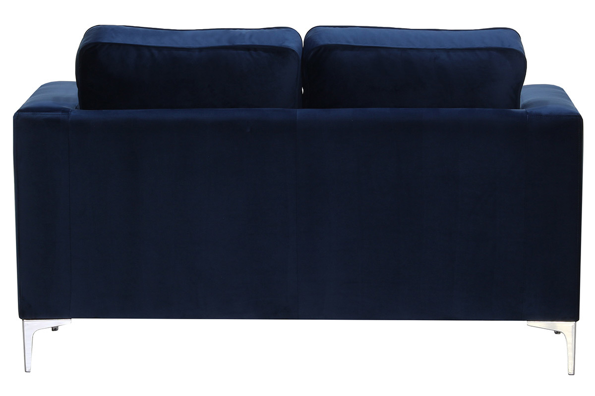 Sof 2 plazas moderno terciopelo azul oscuro HARRY