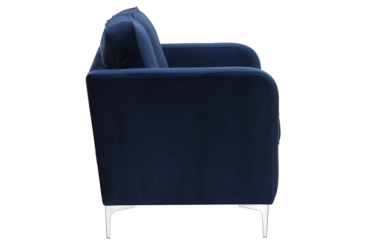 Sof 2 plazas moderno terciopelo azul oscuro HARRY