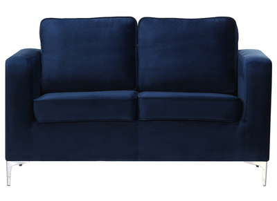 Sof&aacute; 2 plazas moderno terciopelo azul oscuro HARRY