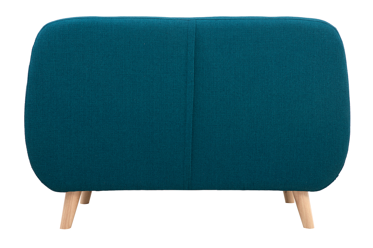 Sof 2 plazas nrdico desenfundable azul petrleo y madera YNOK