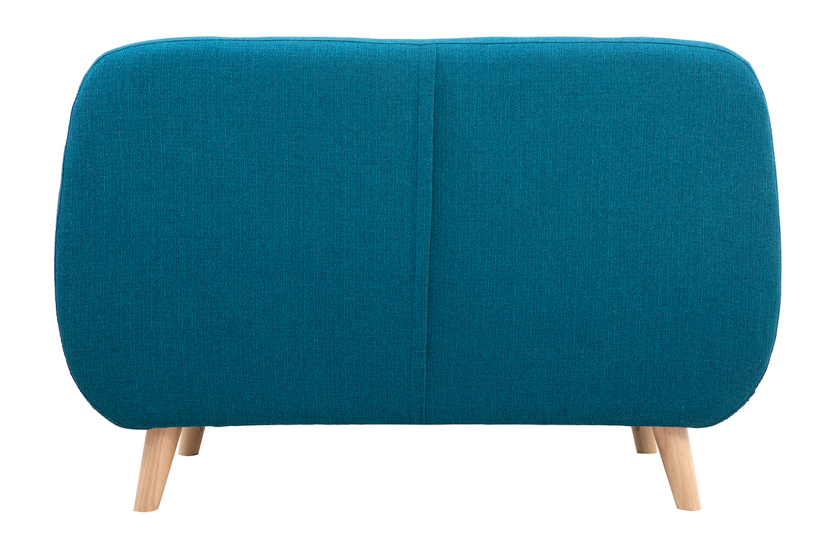 Sof 2 plazas nrdico desenfundable azul petrleo y madera YNOK