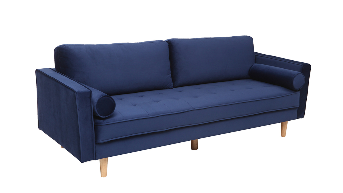 Sof 3-4 plazas terciopelo azul oscuro IMPERIAL
