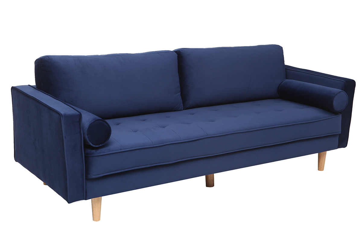 Sof 3-4 plazas terciopelo azul oscuro IMPERIAL