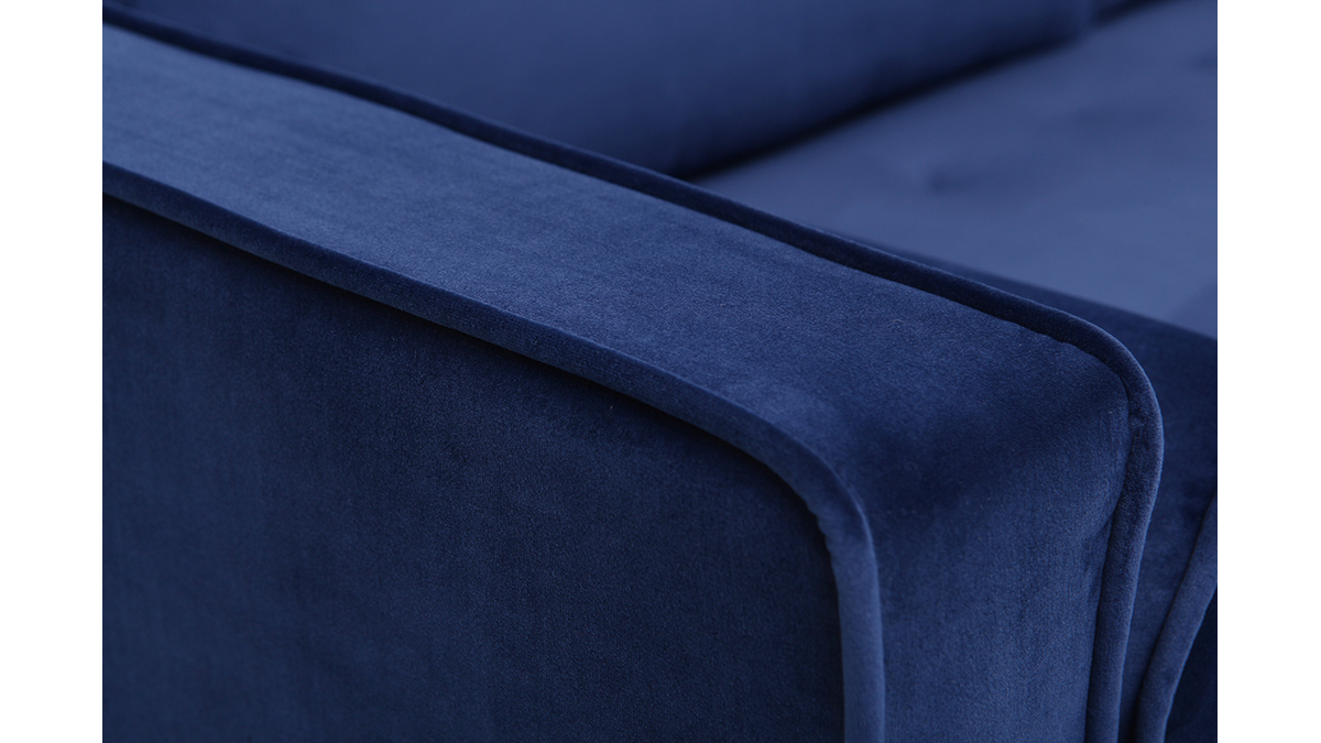 Sof 3-4 plazas terciopelo azul oscuro IMPERIAL
