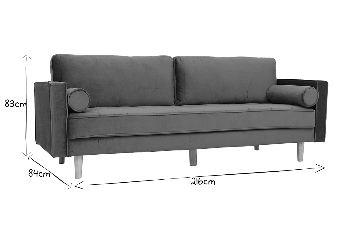 Sof 3-4 plazas terciopelo azul petrleo IMPERIAL