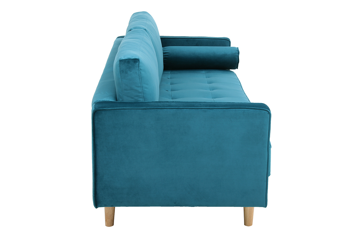 Sof 3-4 plazas terciopelo azul petrleo IMPERIAL