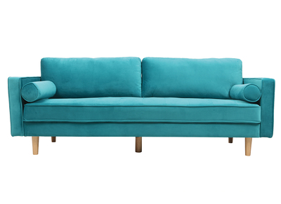 Sof&aacute; 3-4 plazas terciopelo azul turquesa IMPERIAL
