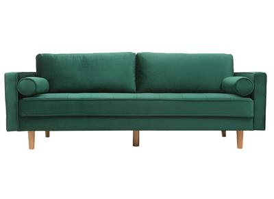 Sof&aacute; 3-4 plazas terciopelo verde IMPERIAL