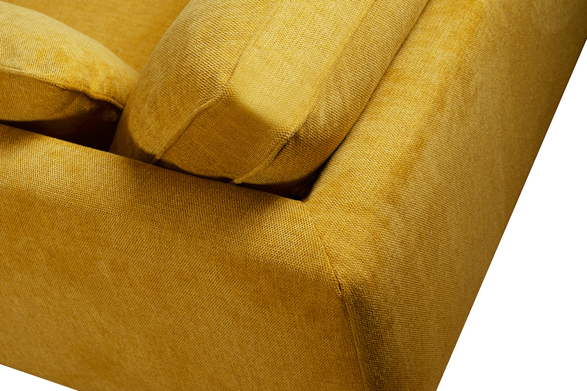 Sof 3plazas amarillo con acabado haya natural HARRISON