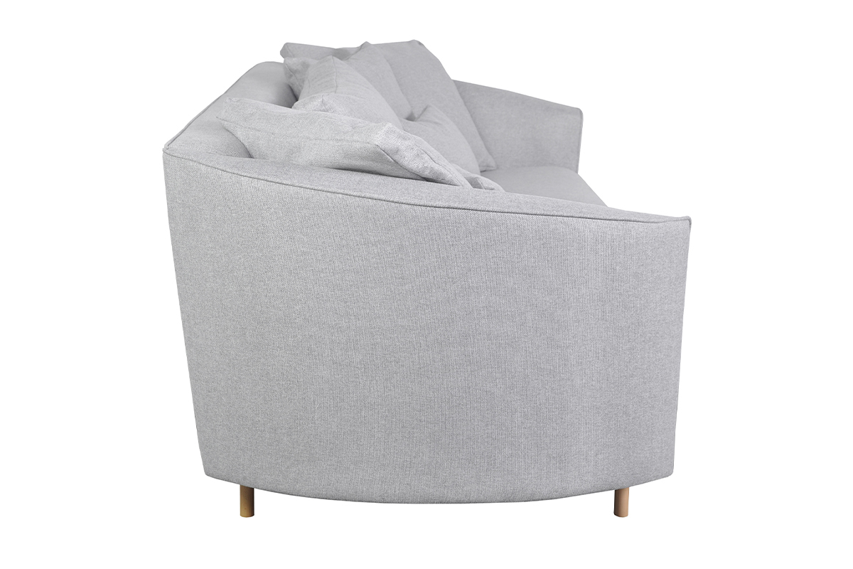 Sof 3plazas contemporneo de tela gris clara SELECT