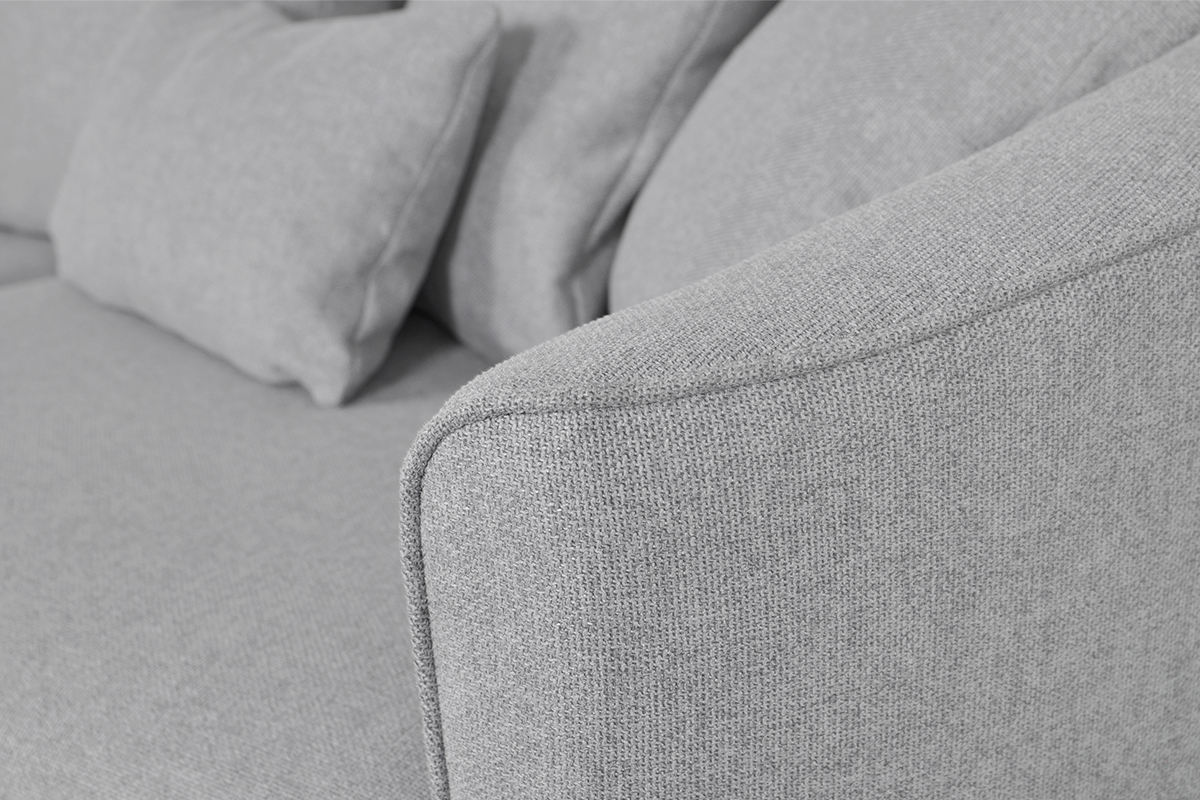 Sof 3plazas contemporneo de tela gris clara SELECT