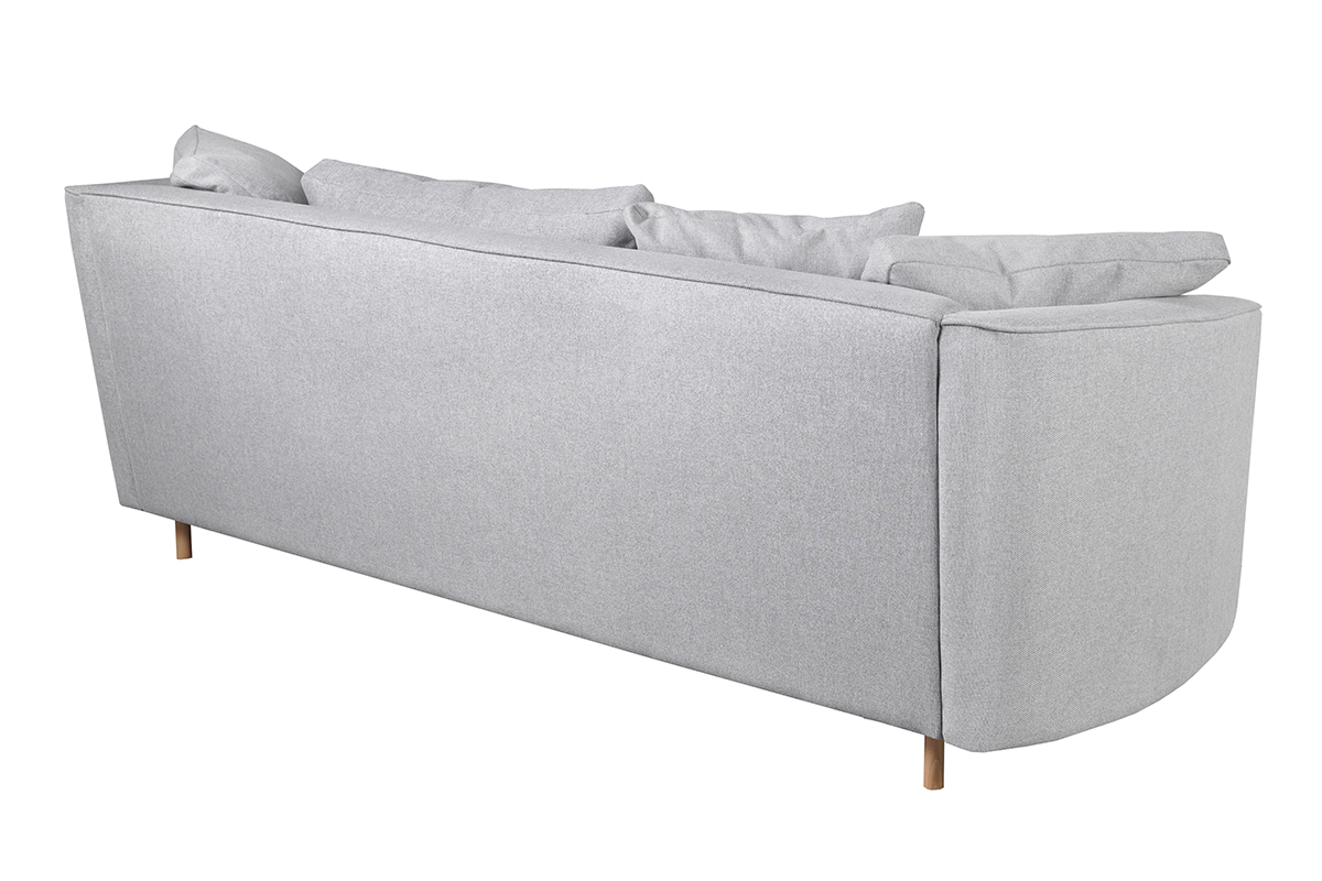 Sof 3plazas contemporneo de tela gris clara SELECT