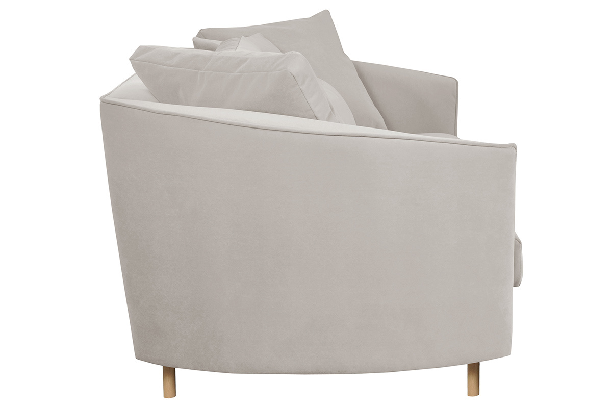 Sof 3plazas contemporneo de terciopelo gris mate SELECT