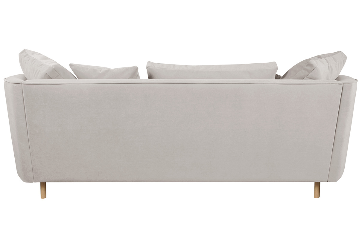 Sof 3plazas contemporneo de terciopelo gris mate SELECT