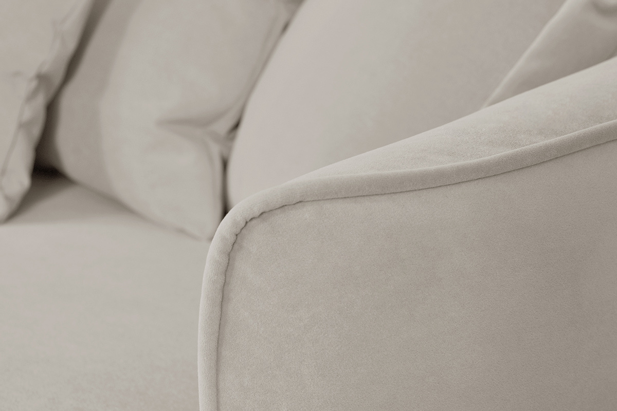 Sof 3plazas contemporneo de terciopelo gris mate SELECT